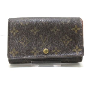 ルイヴィトン LOUIS VUITTON 2つ折り財布 モノグラム レディース ポルト モネ・ビエ トレゾール M61730【中古】20231002