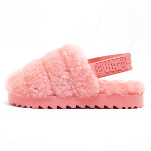 アグ UGG サンダル JAPAN 23 レディース 美品 スーパー フラッフ スリッパ 1121751 ピンク ムートン【中古】20230920