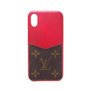 ルイヴィトン LOUIS VUITTON 携帯電話ケース モノグラム レディース IPHONEバンパーXS M68894 スカーレット【中古】20231008