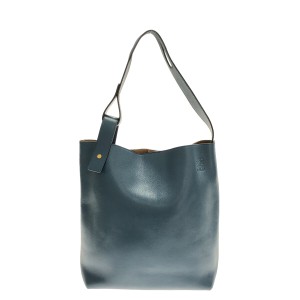 ロエベ LOEWE ショルダーバッグ レディース アシンメトリック ネイビー レザー【中古】20231005