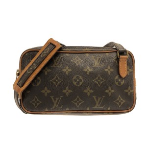 ルイヴィトン LOUIS VUITTON ショルダーバッグ モノグラム レディース ポシェットマルリーバンドリエール M51828 -【中古】20231007