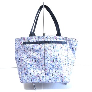 レスポートサック LESPORTSAC トートバッグ レディース - ライトブルー×ピンク×マルチ 花柄 レスポナイロン【中古】20240611