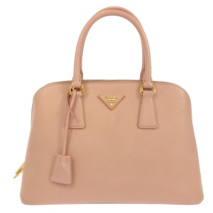 プラダ PRADA ハンドバッグ レディース プロムナード 1BA837 ライトピンク サフィアーノリュクス(レザー)【中古】20240605