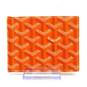 ゴヤール GOYARD 札入れ レディース 美品 サン・トマ オレンジ×黒×マルチ コーティングキャンバス【中古】20240430