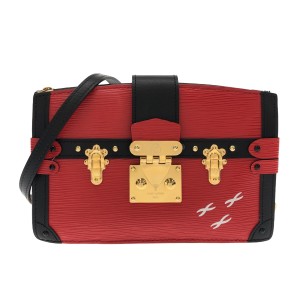 ルイヴィトン LOUIS VUITTON ショルダーバッグ エピ レディース 美品 トランククラッチ M51697 ルージュ【中古】20240510