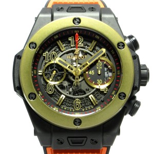 ウブロ HUBLOT 腕時計 ビッグバン ウニコ セラミック マジックゴールド 411.CM.1138.RX メンズ マットブラック 【中古】20240528