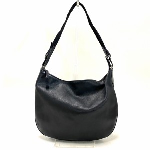 グッチ GUCCI ショルダーバッグ レディース - 002122 黒 レザー×ナイロン【中古】20240514