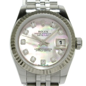 ロレックス ROLEX 腕時計 デイトジャスト 179174NG レディース ホワイトシェル 【中古】20240525