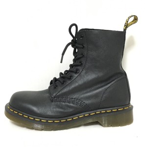 ドクターマーチン Dr.Martens ショートブーツ UK6 レディース - 黒×イエロー 8ホール レザー【中古】20240607