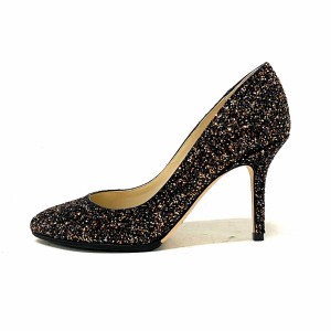 ジミーチュウ JIMMY CHOO パンプス 35 レディース 美品 - 黒×ブラウン ラメ グリッター【中古】20240612