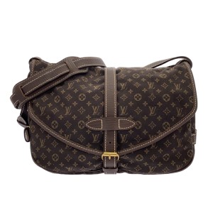 ルイヴィトン LOUIS VUITTON ショルダーバッグ モノグラムミニラン レディース ソミュール M95227 エベヌ【中古】20240427