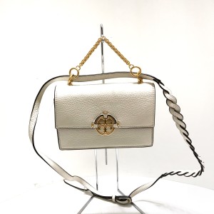 トリーバーチ TORY BURCH ハンドバッグ レディース - アイボリー レザー【中古】20240506