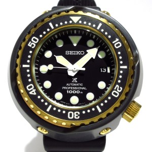 セイコー 腕時計 プロスペックス マリーンマスター SBDX038/8L35-01B0 メンズ セラミック×チタン×SS/ラバーベルト 黒【中古】20240423