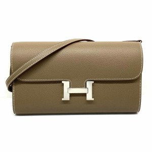 エルメス HERMES 財布 レディース 美品 コンスタンスロングトゥーゴー エトゥープ ショルダーウォレット/シルバー金具【中古】20240611