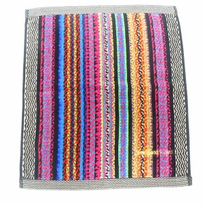 ミッソーニ MISSONI 小物 レディース 美品 - ネイビー×パープル×マルチ ハンドタオル/ストライプ コットン【中古】20240506