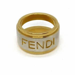 フェンディ FENDI スカーフリング レディース - 金属素材 ゴールド×シルバー【中古】20240523