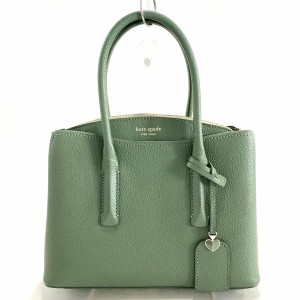 ケイトスペード Kate spade ハンドバッグ レディース マルゴー ミディアム サッチェル PXRUA161 グリーン レザー【中古】20240514