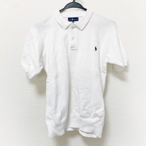 ラルフローレン RalphLauren 半袖ポロシャツ サイズM レディース - 白 レギュラーカラー【中古】20231205