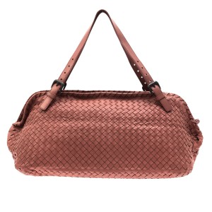 ボッテガヴェネタ BOTTEGA VENETA ボストンバッグ レディース イントレチャート ブラウン レザー【中古】20231103