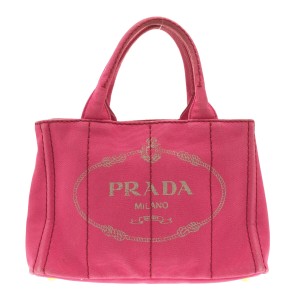 プラダ PRADA トートバッグ レディース CANAPA 1BG439 ピンク キャンバス【中古】20231107