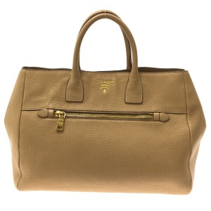 プラダ PRADA トートバッグ レディース - BN2545 ベージュ レザー【中古】20231107