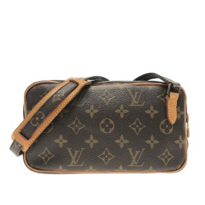 ルイヴィトン LOUIS VUITTON ショルダーバッグ モノグラム レディース ポシェットマルリーバンドリエール M51828 -【中古】20231104