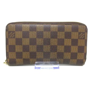 ルイヴィトン LOUIS VUITTON 長財布 ダミエ レディース ジッピーウォレット N60015 エベヌ ダミエ・キャンバス【中古】20231023