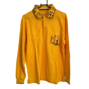 カステルバジャックスポーツ 長袖ポロシャツ サイズ4 XL メンズ 美品 - ダークイエロー×ダークブラウン×オレンジ【中古】20231123