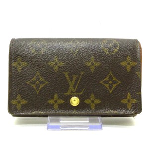 ルイヴィトン LOUIS VUITTON 2つ折り財布 モノグラム レディース ポルト モネ・ビエ トレゾール M61730【中古】20231121