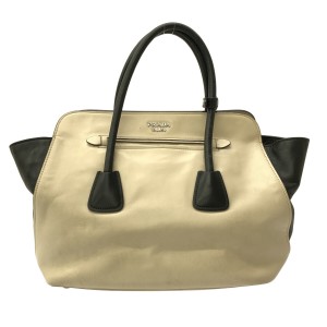 プラダ PRADA トートバッグ レディース - BN2611 アイボリー×黒 レザー【中古】20231208