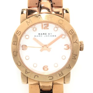 マークジェイコブス MARC BY MARC JACOBS 腕時計 - MBM3078 レディース ラインストーン 白【中古】20240224