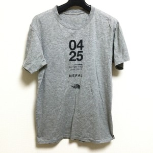 ノースフェイス THE NORTH FACE 半袖Tシャツ サイズM レディース - グレー×黒 クルーネック【中古】20231231