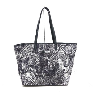 ベラブラッドリー Vera Bradley トートバッグ レディース - 黒×シルバー×白 スパンコール×レザー×化学繊維【中古】20240220