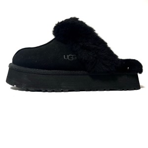 アグ UGG サンダル 24 レディース - 1122550 黒 ムートン【中古】20240113