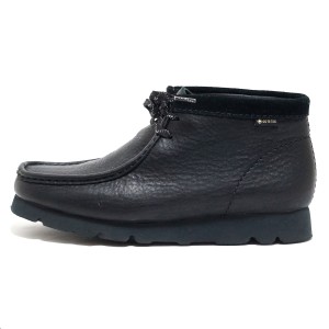 クラークス Clarks ショートブーツ US 8 M レディース 美品 - 黒 ワラビー/GORE-TEX レザー×スエード【中古】20240322