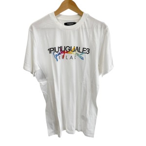 ウノ ピュ ウノ ウグァーレ トレ 1 piu 1 uguale 3 半袖Tシャツ サイズXL メンズ 美品 - 白×黒×マルチ クルーネック【中古】20240501