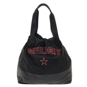 ジバンシー GIVENCHY ショルダーバッグ レディース 美品 - 黒×レッド ナイロン×レザー【中古】20240427