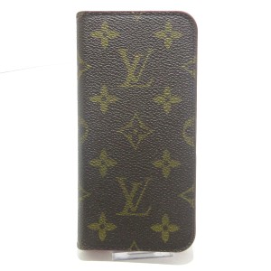 ルイヴィトン LOUIS VUITTON 携帯電話ケース モノグラム レディース IPHONE X&XSフォリオ M63444 ローズ イニシャル刻印【中古】20240114