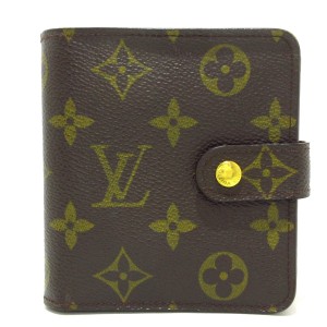 ルイヴィトン LOUIS VUITTON 2つ折り財布 モノグラム レディース コンパクト・ジップ M61667 モノグラム・キャンバス【中古】20231212