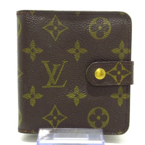 ルイヴィトン LOUIS VUITTON 2つ折り財布 モノグラム レディース コンパクト・ジップ M61667 モノグラム・キャンバス【中古】20231212