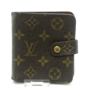 ルイヴィトン LOUIS VUITTON 2つ折り財布 モノグラム レディース コンパクト・ジップ M61667 モノグラム･キャンバス【中古】20231227