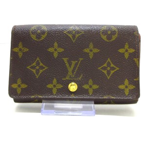 ルイヴィトン LOUIS VUITTON 2つ折り財布 モノグラム レディース ポルト モネ・ビエ トレゾール M61730【中古】20240116