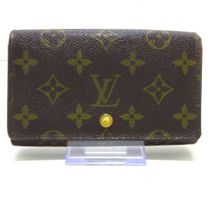 ルイヴィトン LOUIS VUITTON 2つ折り財布 モノグラム レディース ポルト モネ・ビエ トレゾール M61730【中古】20240116