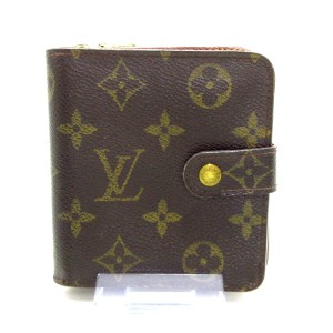 ルイヴィトン LOUIS VUITTON 2つ折り財布 モノグラム レディース コンパクト・ジップ M61667 モノグラム･キャンバス【中古】20240116