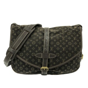 ルイヴィトン LOUIS VUITTON ショルダーバッグ モノグラムミニラン レディース ソミュール M95227 エベヌ【中古】20231227