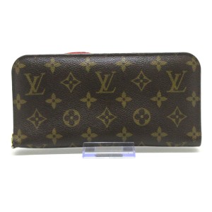 ルイヴィトン LOUIS VUITTON 長財布 モノグラム レディース ポルトフォイユ・アンソリット M66567 ルージュ【中古】20240417