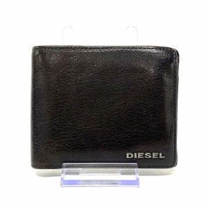 ディーゼル DIESEL 2つ折り財布 レディース - ダークブラウン レザー【中古】20240428