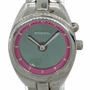 フォッシル FOSSIL 腕時計 - ES‐9676 レディース SS ライトブルー×ピンク【中古】20240522