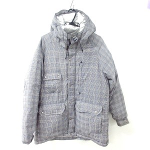 ノースフェイス THE NORTH FACE ダウンコート サイズL メンズ - ND2864N ダークグレー×白 長袖/冬/グレンチェック【中古】20240227