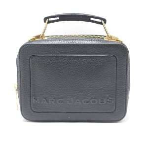 マークジェイコブス MARC JACOBS ハンドバッグ レディース 美品 ザ テクスチャード ボックス 20 黒 レザー【中古】20240505